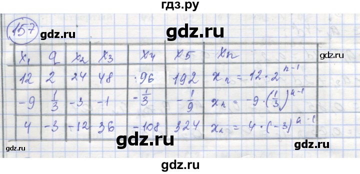 ГДЗ по алгебре 9 класс Минаева рабочая тетрадь  упражнение - 157, Решебник №1