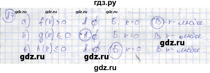 ГДЗ по алгебре 9 класс Минаева рабочая тетрадь  упражнение - 87, Решебник №1