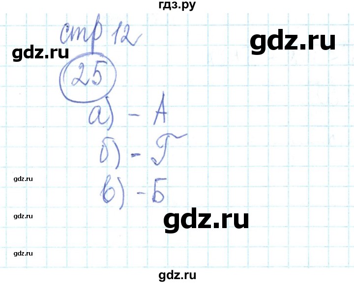 ГДЗ по алгебре 9 класс Минаева рабочая тетрадь  упражнение - 25, Решебник №2
