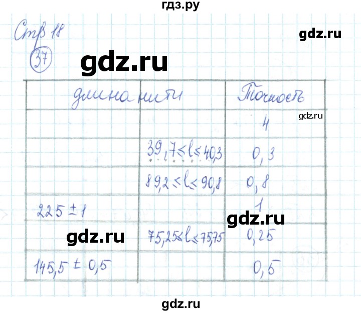 ГДЗ по алгебре 9 класс Минаева рабочая тетрадь  упражнение - 37, Решебник №2