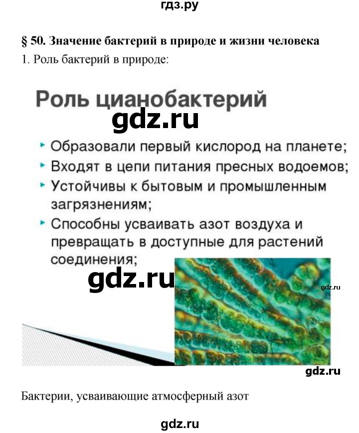 ГДЗ по биологии 7 класс Пономарева рабочая тетрадь  параграф - 50, Решебник
