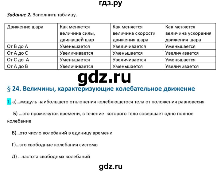 ГДЗ по физике 9 класс Перышкин рабочая тетрадь  страница - 76, Решебник №1 2017