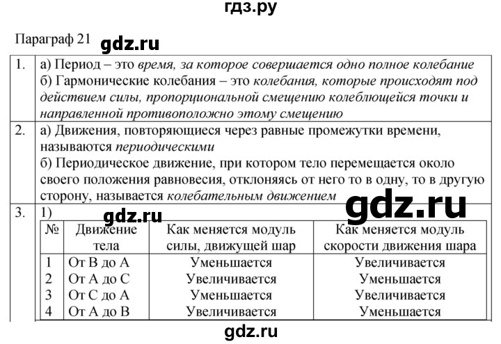 ГДЗ по физике 9 класс Перышкин рабочая тетрадь  страница - 63, Решебник 2021