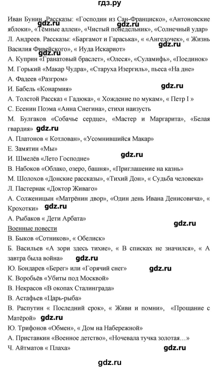 ГДЗ по литературе 9 класс  Зинин   часть 2 (страница) - 256, Решебник
