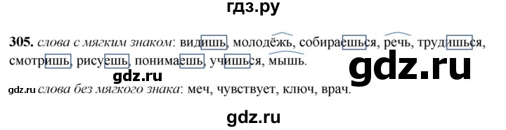 ГДЗ по русскому языку 5 класс Янченко рабочая тетрадь Скорая помощь (Ладыженская)  упражнение - 305, Решебник 2019