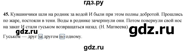 ГДЗ по русскому языку 5 класс Янченко рабочая тетрадь Скорая помощь (Ладыженская)  упражнение - 45, Решебник 2019