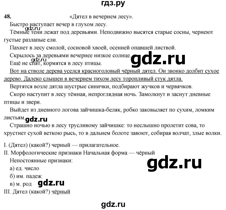ГДЗ по русскому языку 5 класс Янченко рабочая тетрадь Скорая помощь (Ладыженская)  упражнение - 48, Решебник 2019