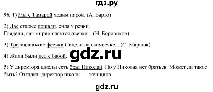 ГДЗ по русскому языку 5 класс Янченко рабочая тетрадь Скорая помощь (Ладыженская)  упражнение - 96, Решебник 2019