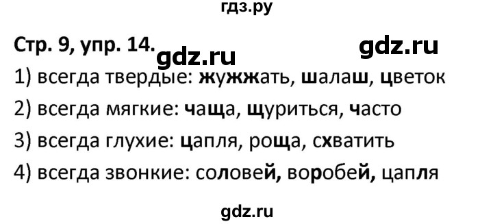 ГДЗ по русскому языку 5 класс Янченко рабочая тетрадь Скорая помощь (Ладыженская)  упражнение - 14, Решебник 2017