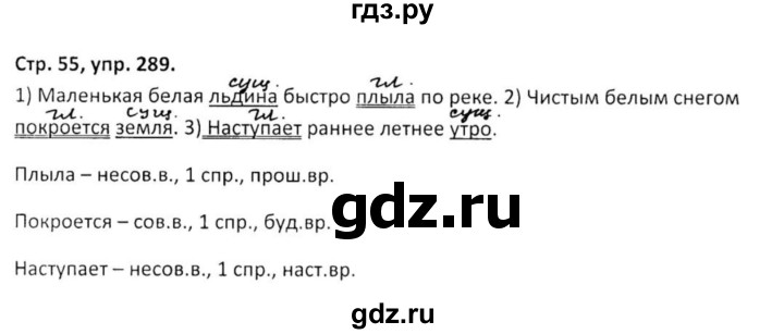 ГДЗ по русскому языку 5 класс Янченко рабочая тетрадь Скорая помощь (Ладыженская)  упражнение - 289, Решебник 2017