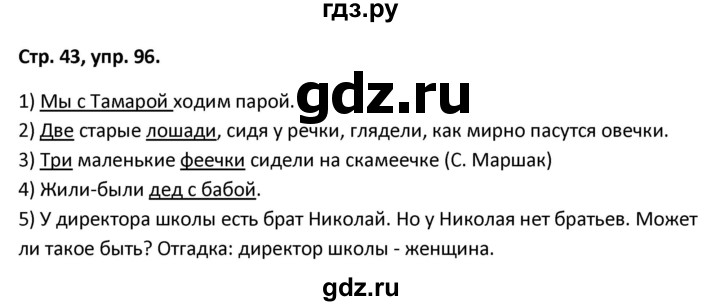 ГДЗ по русскому языку 5 класс Янченко рабочая тетрадь Скорая помощь (Ладыженская)  упражнение - 96, Решебник 2017