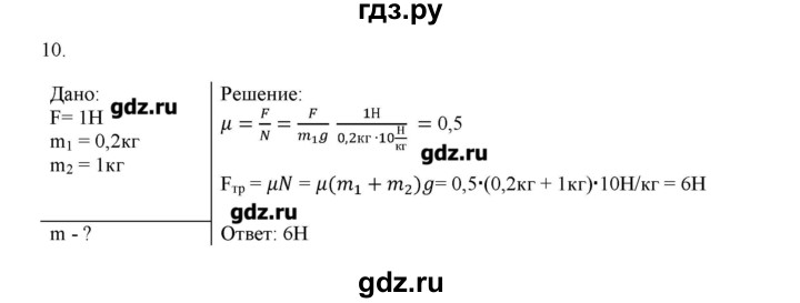 ГДЗ по физике 7 класс Генденштейн   задания / параграф 15 - 10, Решебник