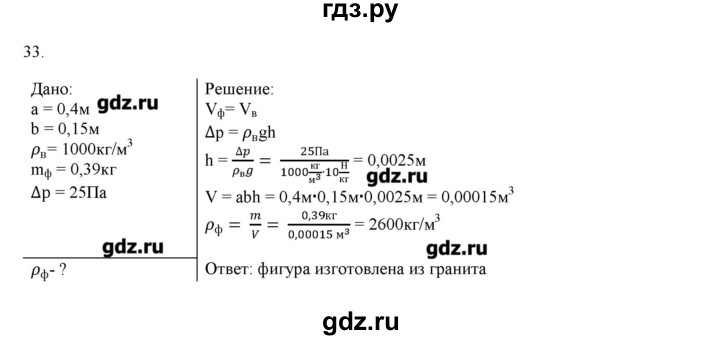 ГДЗ по физике 7 класс Генденштейн   задания / параграф 18 - 33, Решебник