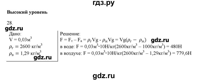 ГДЗ по физике 7 класс Генденштейн   задания / параграф 22 - 28, Решебник