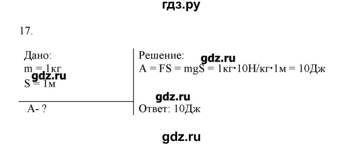 ГДЗ по физике 7 класс Генденштейн   задания / параграф 24 - 17, Решебник