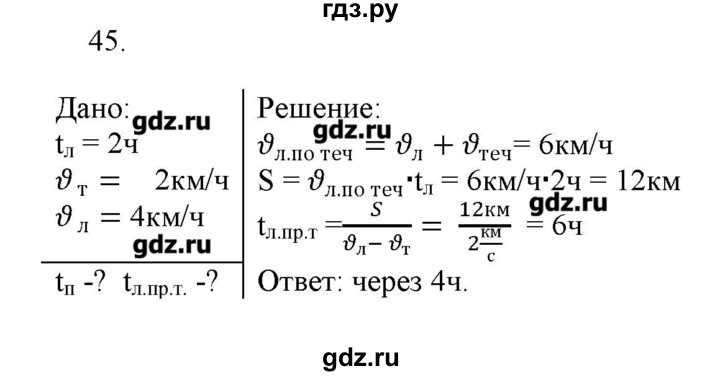ГДЗ по физике 7 класс Генденштейн   задания / параграф 8 - 45, Решебник