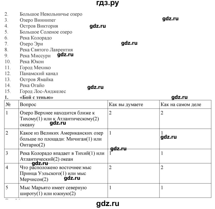 ГДЗ по географии 7 класс Домогацких рабочая тетрадь  параграф - 48, Решебник