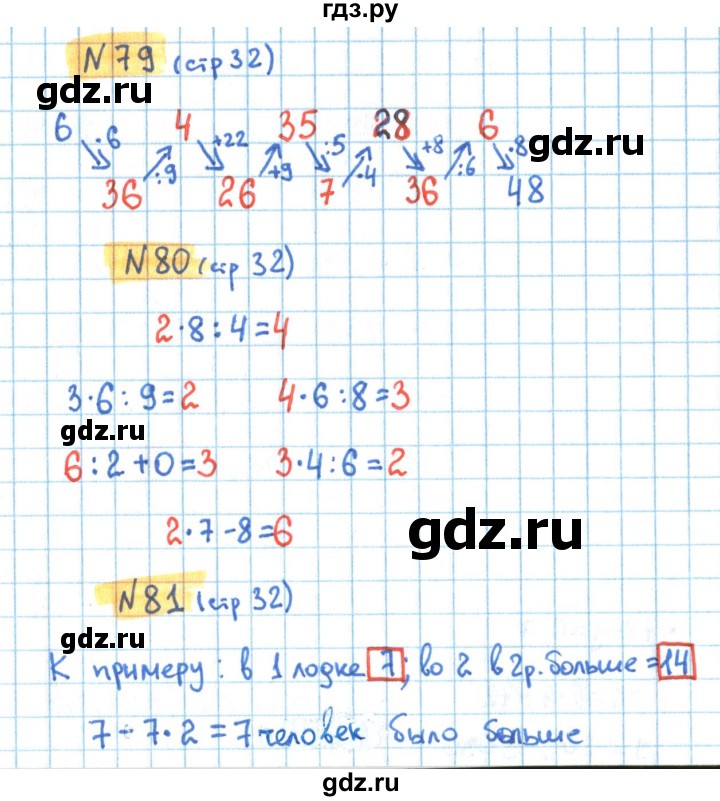 ГДЗ по математике 3 класс Кремнева рабочая тетрадь (Моро)  часть 1. страница - 32, Решебник №1 2018