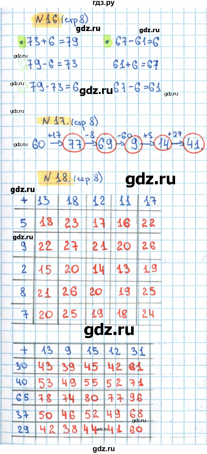 ГДЗ по математике 3 класс Кремнева рабочая тетрадь (Моро)  часть 1. страница - 8, Решебник №1 2018