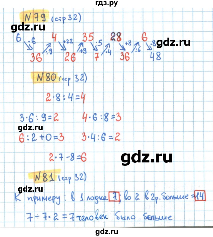 ГДЗ по математике 3 класс Кремнева рабочая тетрадь  часть 1. страница - 32, Решебник №1