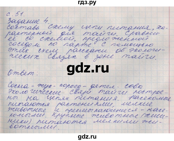 ГДЗ по окружающему миру 4 класс Плешаков рабочая тетрадь  часть 1. страница - 51, Решебник 2016