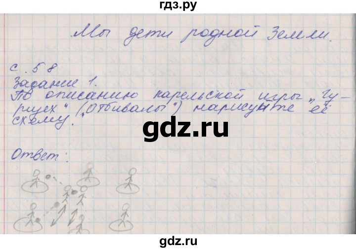 ГДЗ по окружающему миру 4 класс Плешаков рабочая тетрадь  часть 1. страница - 58, Решебник 2016