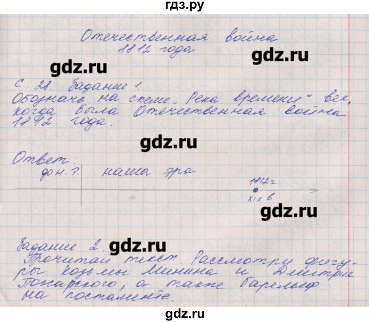 ГДЗ по окружающему миру 4 класс Плешаков рабочая тетрадь  часть 2. страница - 28, Решебник №1