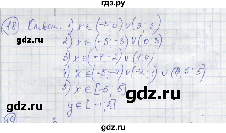 ГДЗ по алгебре 9 класс Ткачева рабочая тетрадь  §7 - 18, Решебник к тетради 2018