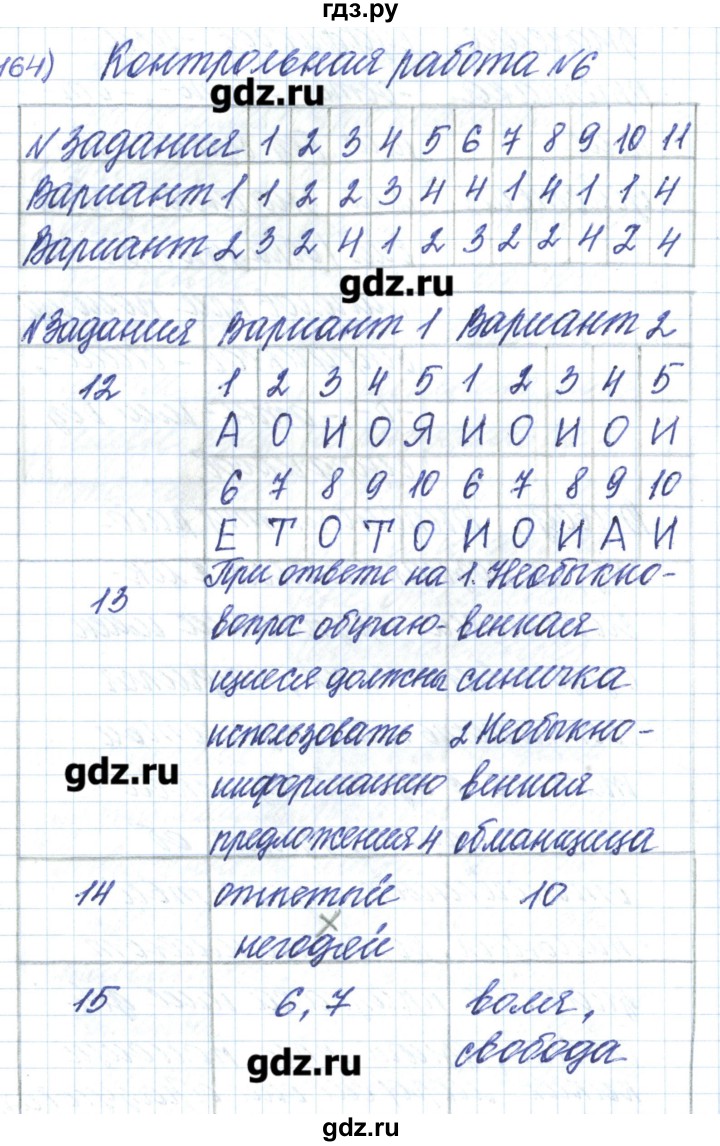 ГДЗ по русскому языку 5 класс Соловьева тематический контроль  страница - 158-164, Решебник