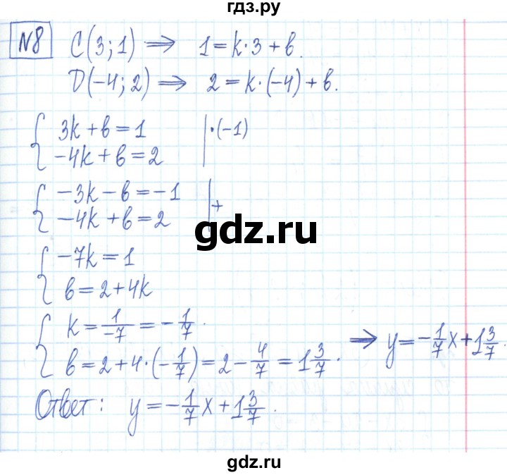 ГДЗ по алгебре 7 класс Мерзляк рабочая тетрадь  параграф 28 - 8, Решебник