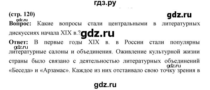ГДЗ по истории 9 класс Ляшенко   страница - 120, Решебник