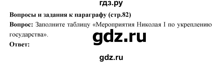 ГДЗ по истории 9 класс Ляшенко   страница - 82, Решебник