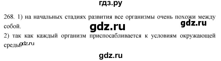 ГДЗ по биологии 8 класс Колесов рабочая тетрадь  задание - 268, Решебник к тетради 2018