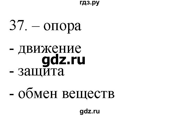 ГДЗ по биологии 8 класс Колесов рабочая тетрадь  задание - 37, Решебник к тетради 2018