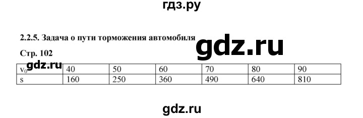 ГДЗ по информатике 9 класс Босова  Базовый уровень страница - 102, Решебник 2023