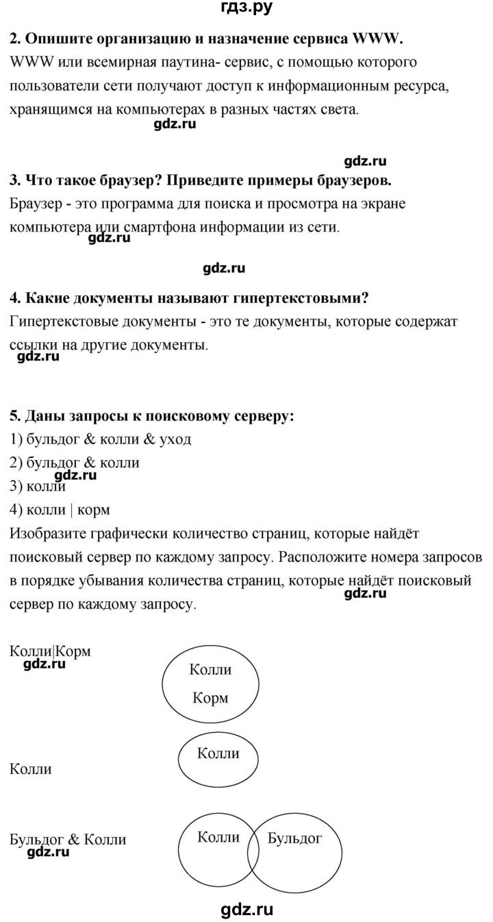 ГДЗ по информатике 9 класс Босова   страница - 162-164, Решебник