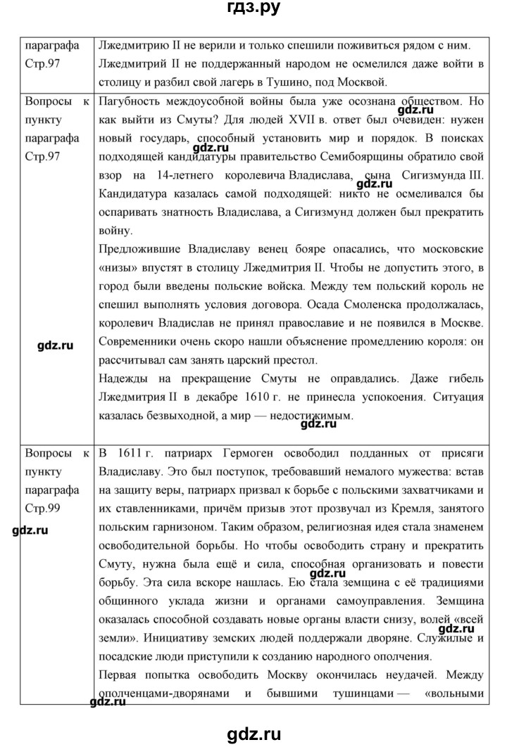 ГДЗ параграф 13 история 7 класс История России Андреев, Федоров