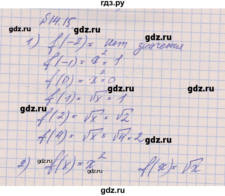 ГДЗ по алгебре 8 класс Зубарева рабочая тетрадь  параграф 14 - 14.15, Решебник