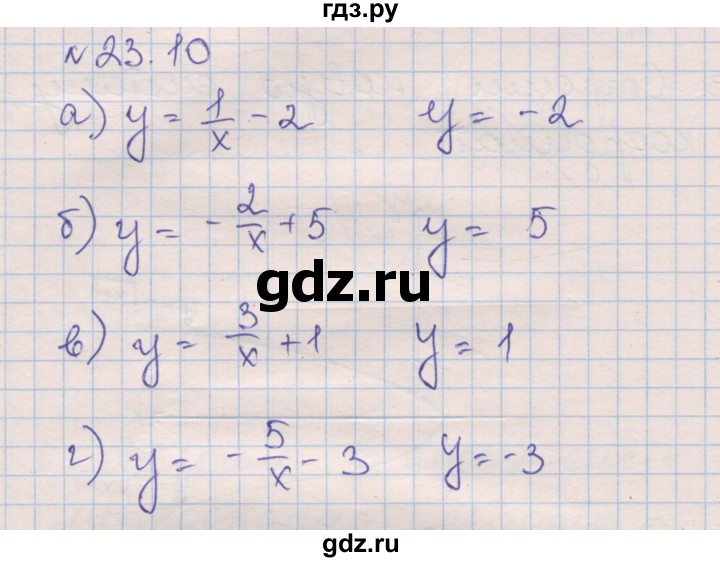 ГДЗ по алгебре 8 класс Зубарева рабочая тетрадь  параграф 23 - 23.10, Решебник