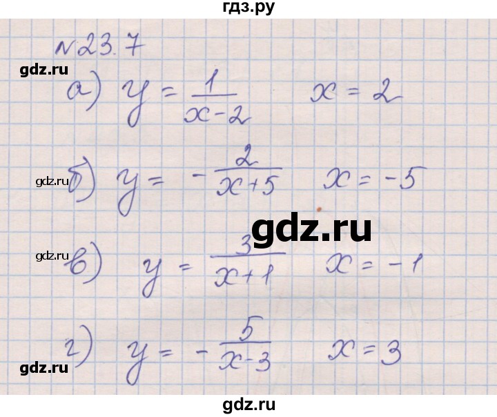 ГДЗ по алгебре 8 класс Зубарева рабочая тетрадь  параграф 23 - 23.7, Решебник