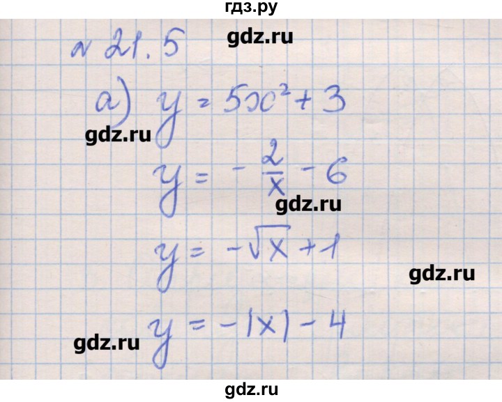 ГДЗ по алгебре 8 класс Зубарева рабочая тетрадь  параграф 21 - 21.5, Решебник