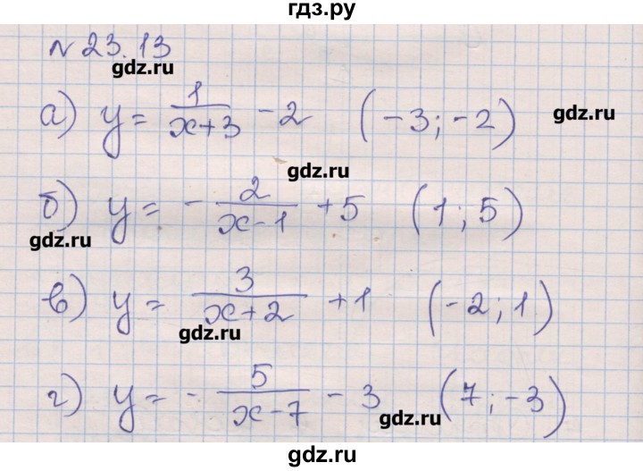 ГДЗ по алгебре 8 класс Зубарева рабочая тетрадь  параграф 23 - 23.13, Решебник