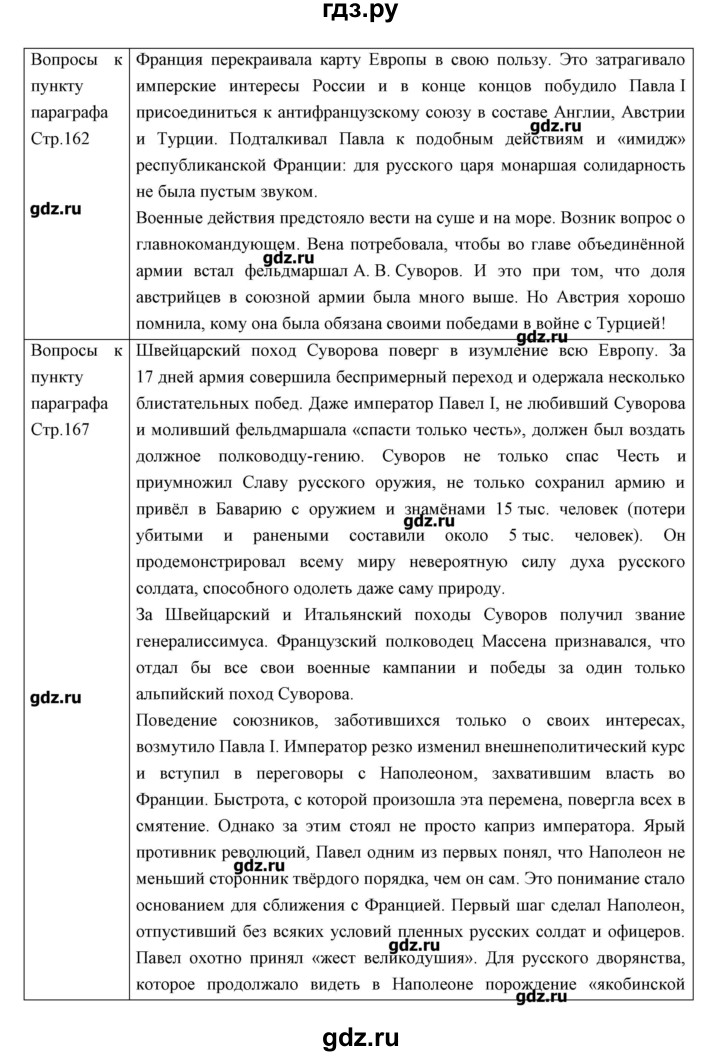 ГДЗ параграф 20-21 история 8 класс История России Андреев, Ляшенко