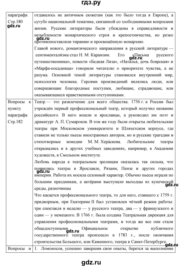 ГДЗ параграф 22-23 история 8 класс История России Андреев, Ляшенко