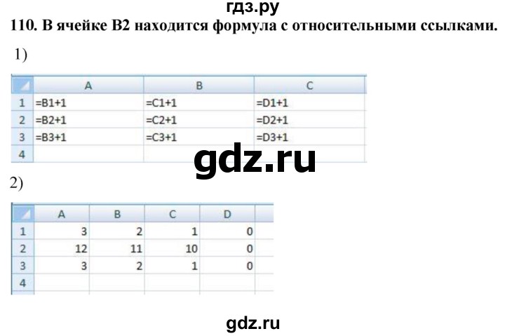 ГДЗ по информатике 9 класс Босова рабочая тетрадь Базовый уровень задание - 110, Решебник 2017