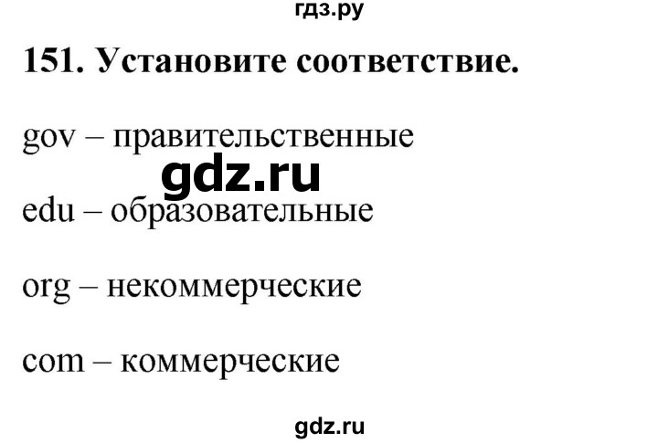 ГДЗ по информатике 9 класс Босова рабочая тетрадь Базовый уровень задание - 151, Решебник 2017