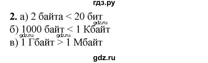 ГДЗ по информатике 9 класс Босова рабочая тетрадь Базовый уровень задание - 2, Решебник 2024