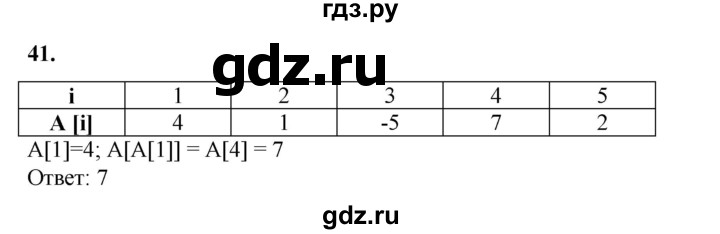 ГДЗ по информатике 9 класс Босова рабочая тетрадь Базовый уровень задание - 41, Решебник 2024