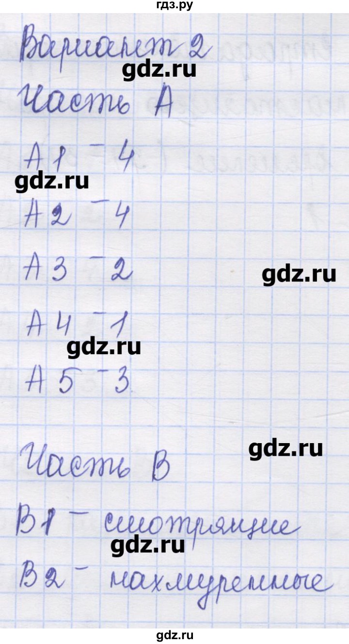 ГДЗ по русскому языку 7 класс Потапова контрольные измерительные материалы  тест 10. вариант - 2, Решебник