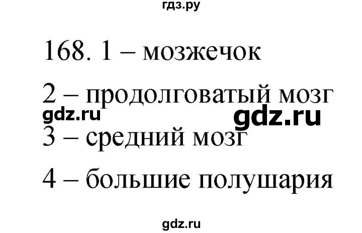 ГДЗ по биологии 7 класс Захаров рабочая тетрадь  упражнение - 168, Решебник